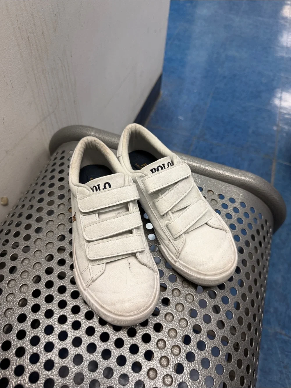 Polo by Ralph Lauren White Kids Velcro Casual Sneakers